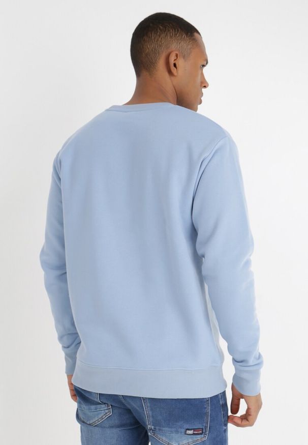 Born2be - Niebieska Bluza Hypnol. Typ kołnierza: bez kaptura. Kolor: niebieski. Materiał: dzianina, jeans, polar. Styl: klasyczny
