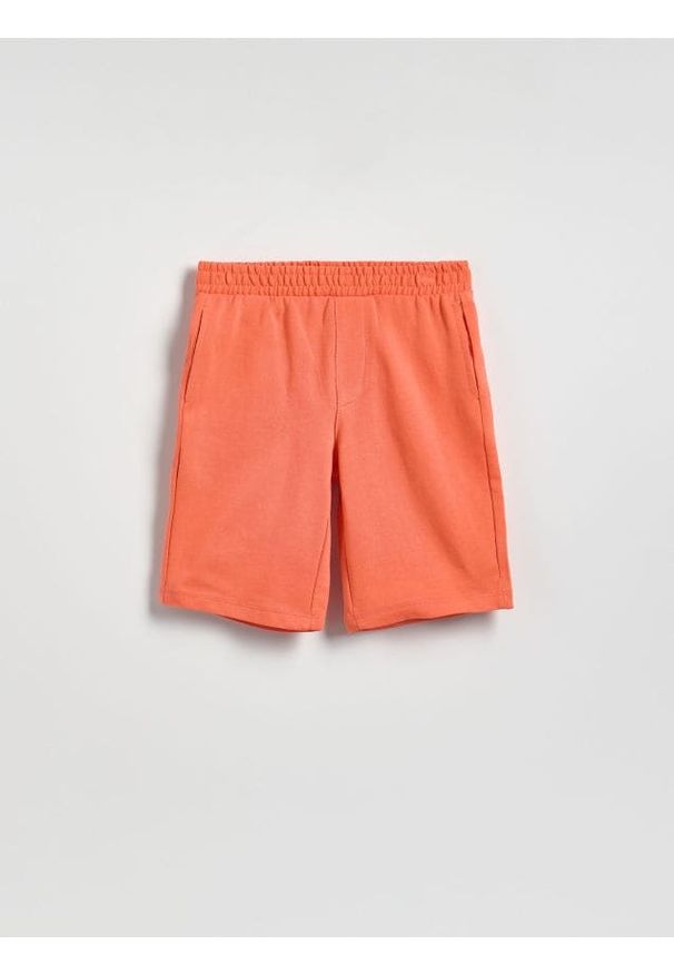 Reserved - Bawełniane szorty bermudy - pomarańczowy. Kolor: pomarańczowy. Materiał: bawełna