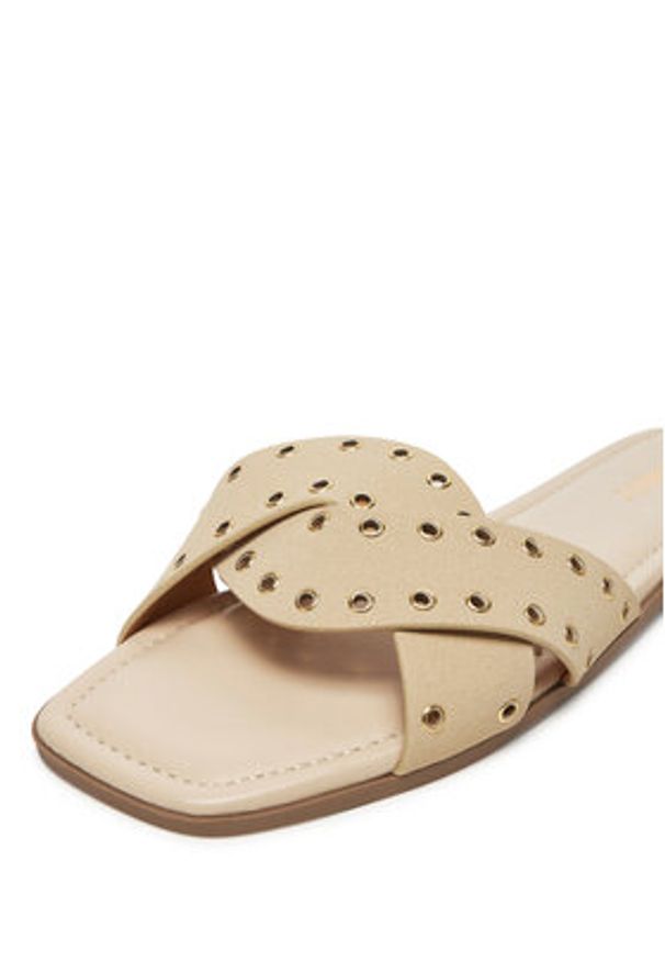 Jenny - JENNY Klapki R07072024 Beżowy. Kolor: beżowy. Materiał: materiał, syntetyk