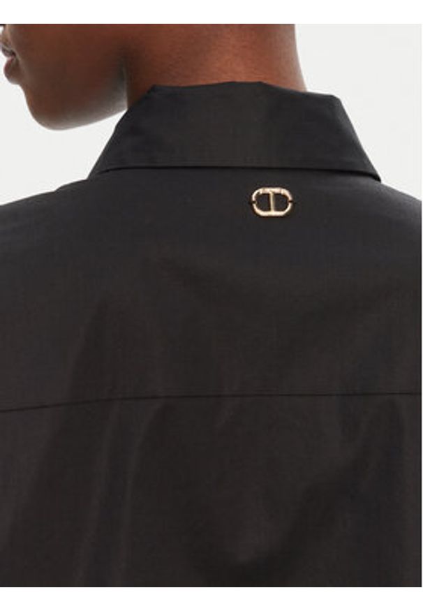 TwinSet - TWINSET Koszula 251TT2093 Czarny Loose Fit. Kolor: czarny. Materiał: bawełna