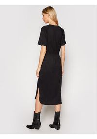 DKNY Sukienka codzienna P1BD7EGQ Czarny Regular Fit. Okazja: na co dzień. Kolor: czarny. Materiał: bawełna. Typ sukienki: proste. Styl: casual #5