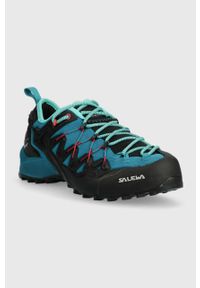 Salewa buty Wildfire Edge damskie kolor niebieski. Zapięcie: sznurówki. Kolor: niebieski. Materiał: tworzywo sztuczne, materiał, guma. Szerokość cholewki: normalna. Sezon: zima. Styl: rockowy #4