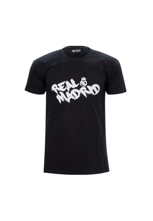 Real Madrid - Minimalistyczna koszulka Realu Madryt - czarna. Kolor: wielokolorowy. Sport: piłka nożna