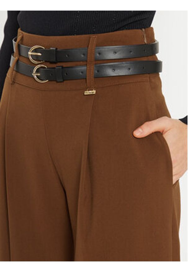 Artigli - ARTIGLI Spodnie materiałowe ACPA000675 Brązowy Regular Fit. Kolor: brązowy. Materiał: syntetyk