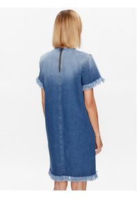 Fabiana Filippi Sukienka jeansowa ABD273B572 Niebieski Regular Fit. Kolor: niebieski. Materiał: bawełna #4