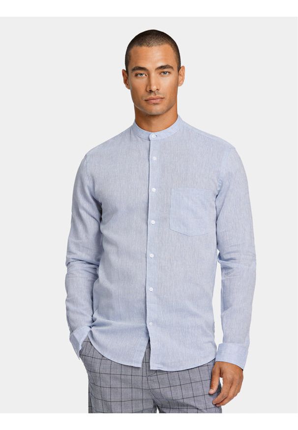 Lindbergh Koszula 30-203344A Błękitny Slim Fit. Kolor: niebieski. Materiał: bawełna
