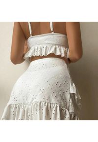 Intica - Strój dwuczęściowy z falbankami na lato i plażę Mayda. Kolor: czarny. Materiał: materiał. Wzór: aplikacja #2