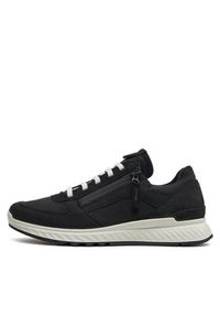 ecco - ECCO Sneakersy Exostride W Low Zip 83540351052 Czarny. Kolor: czarny. Materiał: materiał