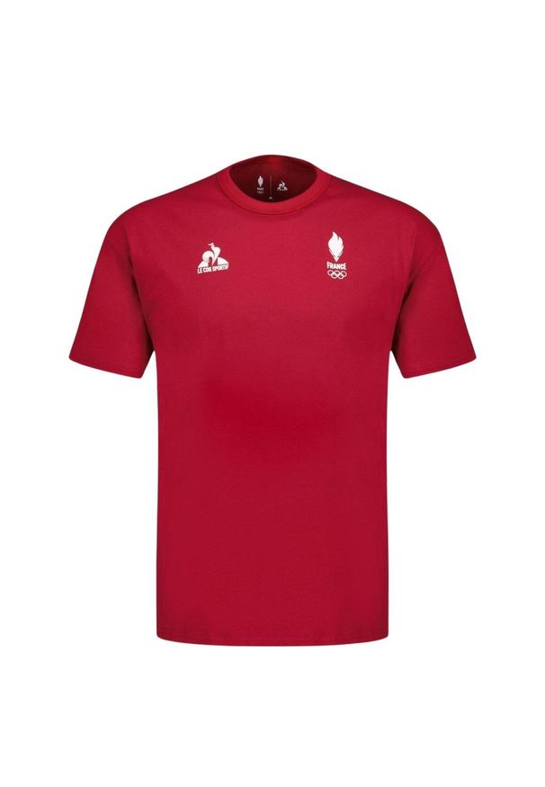 Koszulka Le Coq Sportif Paris 2024 N° 3. Kolor: czerwony, wielokolorowy, brązowy