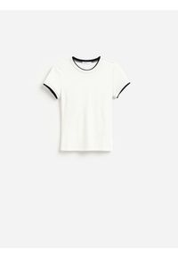 Reserved - T-shirt z modalem - biały. Kolor: biały. Materiał: dzianina #1