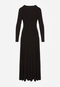 Renee - Czarna Rozkloszowana Sukienka z Bawełny Tusmala. Okazja: na co dzień. Kolor: czarny. Materiał: bawełna. Typ sukienki: proste. Styl: casual, elegancki #3