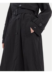 TOMMY HILFIGER - Tommy Hilfiger Trencz WW0WW45632 Czarny Oversize. Kolor: czarny. Materiał: syntetyk #8