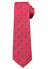 Malinowy Elegancki Krawat -Angelo di Monti- 6 cm, Męski,Czerwony, Wzór Paisley. Kolor: czerwony. Wzór: paisley. Styl: elegancki #1