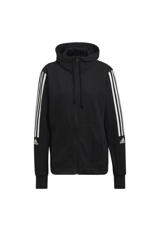 Adidas - Damska kurtka z kapturem adidas AEROREADY Made for Training. Typ kołnierza: kaptur. Kolor: czarny, biały, wielokolorowy. Sport: bieganie