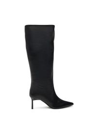 Calvin Klein Kozaki Heel Knee Boot 70 Lth HW0HW02162 Czarny. Kolor: czarny. Materiał: skóra #1