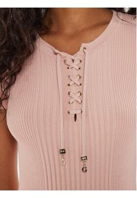 Guess Sukienka dzianinowa W4YK06 Z2V62 Różowy Bodycon Fit. Kolor: różowy. Materiał: wiskoza. Typ sukienki: bodycon #5