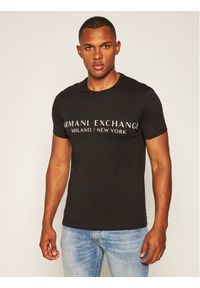 Armani Exchange T-Shirt 8NZT72 Z8H4Z 1200 Czarny Slim Fit. Kolor: czarny. Materiał: bawełna #1