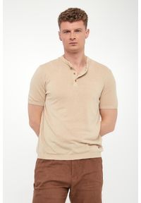 Liu Jo - T-shirt męski z lnem LIU JO. Materiał: len #1