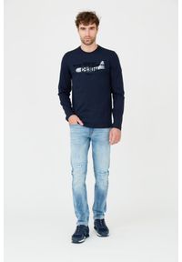 Aeronautica Militare - AERONAUTICA MILITARE Granatowy męski longsleeve bawełniany, Rozmiar M. Kolor: niebieski. Materiał: bawełna. Długość rękawa: długi rękaw #6