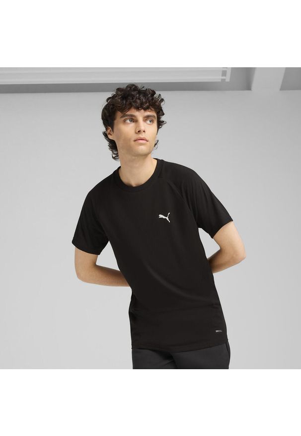 Puma - Męska koszulka EVOSTRIPE PUMA Black. Kolor: czarny. Długość rękawa: raglanowy rękaw. Sport: fitness