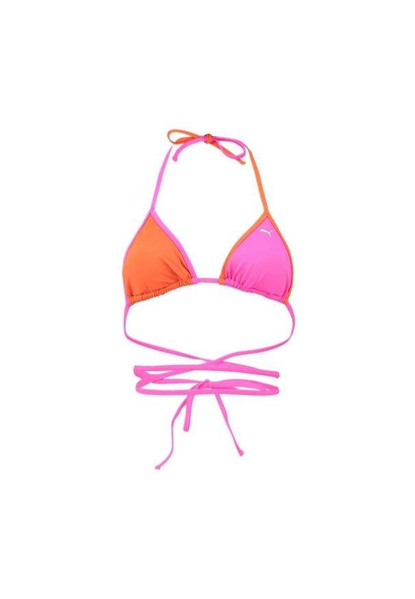 Bikini góra biustonosz Puma Swim Women Wrap Triangle 1P różowy (938065-02). Kolor: pomarańczowy. Materiał: materiał, poliamid