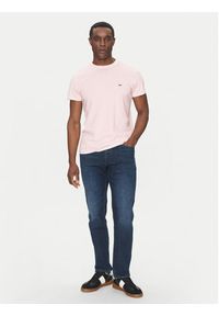 Lacoste T-Shirt TH6709 Różowy Regular Fit. Kolor: różowy. Materiał: bawełna #3