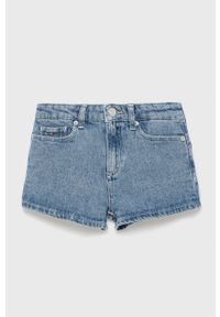 TOMMY HILFIGER - Tommy Hilfiger szorty jeansowe dziecięce regulowana talia. Okazja: na co dzień. Kolor: niebieski. Materiał: jeans. Styl: casual