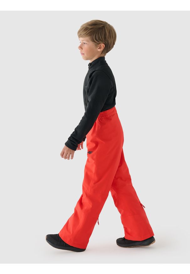 4f - 4F Spodnie narciarskie membrana 5000 chłopięce - czerwone 134 (8-9 lat). Kolor: czerwony. Materiał: poliester, dzianina, materiał, tkanina. Sezon: lato. Sport: narciarstwo