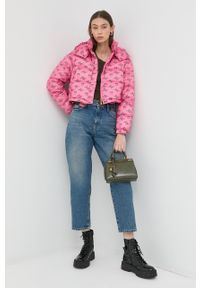 Pinko kurtka damska kolor różowy zimowa. Okazja: na co dzień. Kolor: różowy. Sezon: zima. Styl: casual #5
