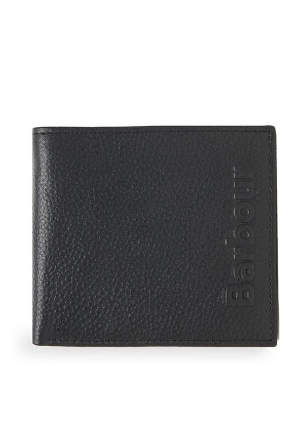 Barbour Duży Portfel Męski MLG0059BK11 Czarny. Kolor: czarny. Materiał: skóra