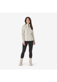quechua - Polar turystyczny damski Quechua MH500 zamek. Kolor: biały. Materiał: poliester, materiał. Sport: turystyka piesza