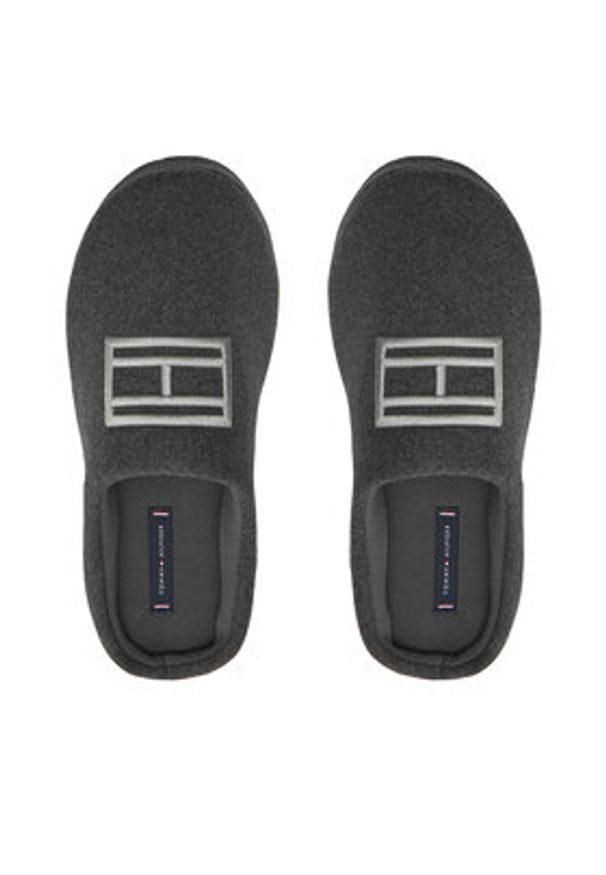 TOMMY HILFIGER - Tommy Hilfiger Kapcie Flag Warm Felt House Shoe FM0FM05227 Granatowy. Kolor: niebieski. Materiał: materiał