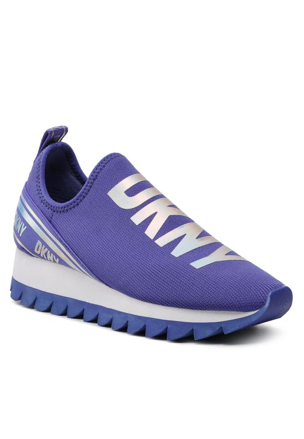 Sneakersy DKNY Abbi K4297210 Peri PE5. Kolor: niebieski. Materiał: materiał