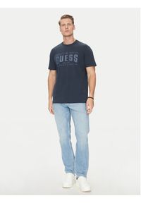 Guess T-Shirt M5GI27 KBW41 Granatowy Regular Fit. Kolor: niebieski. Materiał: bawełna