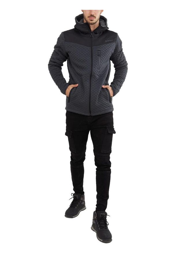 FUNDANGO - Sweter polarowy męski Fundango Ashford Insulated Fleece. Kolor: czarny. Materiał: polar. Sezon: zima. Sport: turystyka piesza