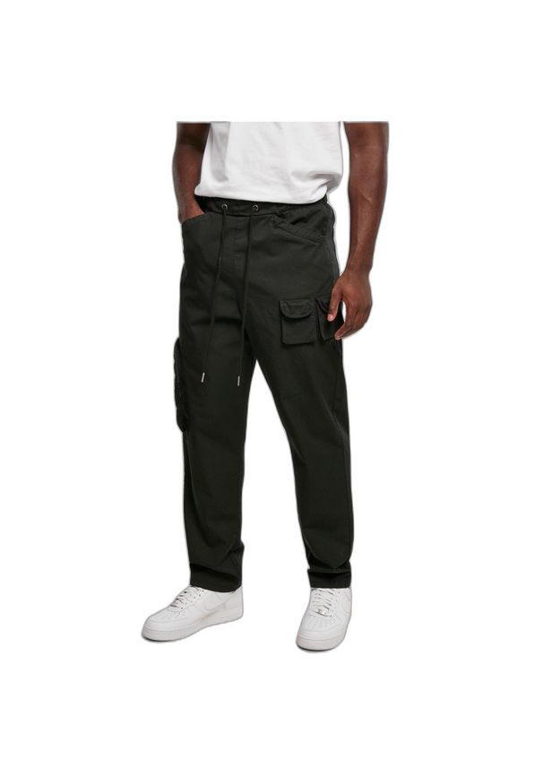 Spodnie Urban Classics Asymetric. Kolor: czarny. Materiał: materiał