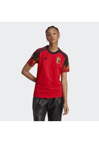 Adidas - Belgium 22 Home Jersey. Kolor: czerwony, wielokolorowy, czarny. Materiał: jersey. Sport: piłka nożna