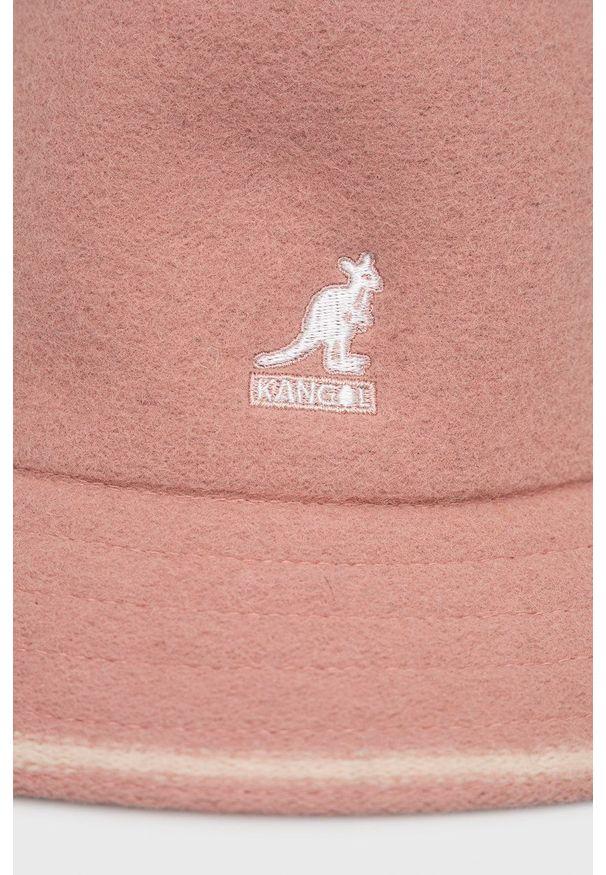 Kangol - Kapelusz wełniany. Kolor: różowy. Materiał: wełna