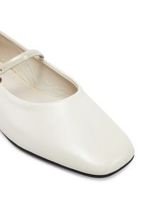Calvin Klein Baleriny Ballerina New Buckle - Lth HW0HW02483 Beżowy. Kolor: beżowy. Materiał: skóra #4