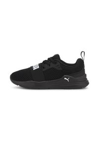Buty dla dzieci Puma Wired Run. Kolor: biały, wielokolorowy, czarny. Materiał: guma, materiał, syntetyk. Sport: bieganie