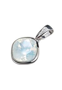 Polcarat Design - Srebrny rodowany wisiorek z kryształami Swarovski W 2092. Materiał: srebrne. Kolor: srebrny. Wzór: aplikacja. Kamień szlachetny: kryształ