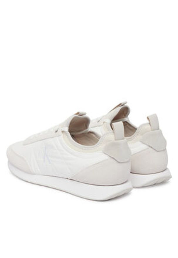 Calvin Klein Sneakersy Retro Runner Sock Laceup Mix YM0YM01414 Biały. Kolor: biały. Materiał: materiał