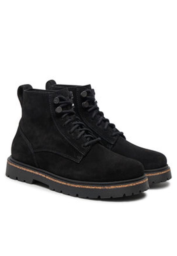 Birkenstock Botki Highwood Lace Mid W Lena 1028893 Czarny. Kolor: czarny. Materiał: zamsz, skóra