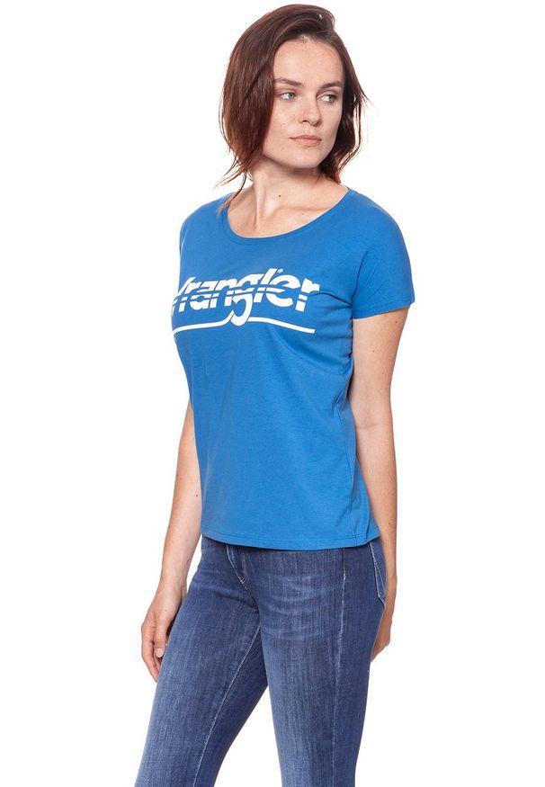 Wrangler - WRANGLER T SHIRT DAMSKI SS GRAPHIC TEE DEEP WATER W7Z02EVDF 112132145