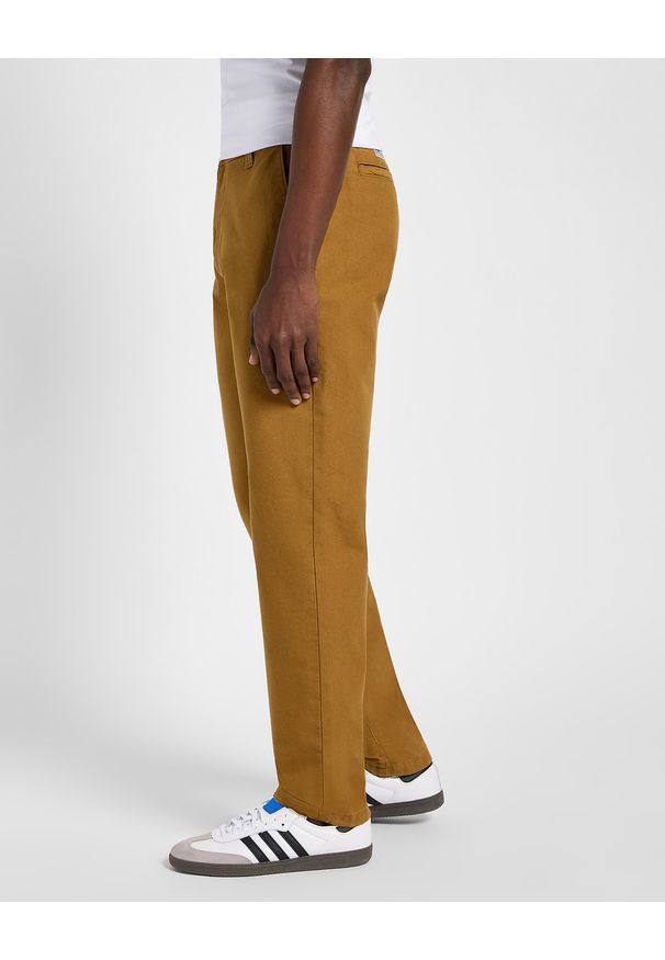 Lee - MESKIE SPODNIE MATERIALOWE LEE RELAXED WORKWEAR CHINO GLAZED GINGER 112355784