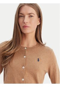 Polo Ralph Lauren Kardigan 211971871007 Beżowy Slim Fit. Typ kołnierza: polo. Kolor: beżowy. Materiał: bawełna #7