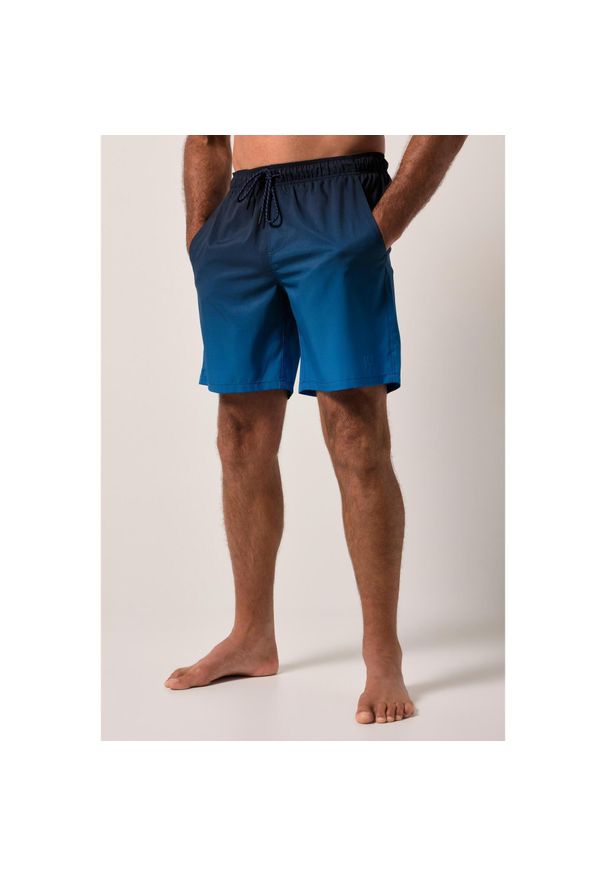 JAY-PI - Męskie Kąpielówki beachwear elastyczny pas styl batikowy do 8XL. Kolekcja: plus size. Kolor: niebieski. Materiał: poliester, materiał, elastan