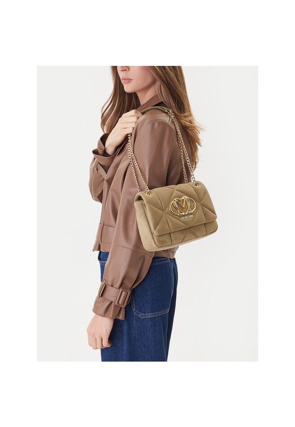 Love Moschino - Torebka LOVE MOSCHINO. Kolor: beżowy
