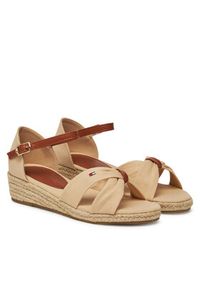 TOMMY HILFIGER - Tommy Hilfiger Espadryle T3A7-33801-0048 S Beżowy. Kolor: beżowy. Materiał: materiał #4
