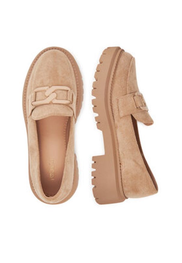 DeeZee Loafersy LE601-5 Beżowy. Kolor: beżowy. Materiał: materiał